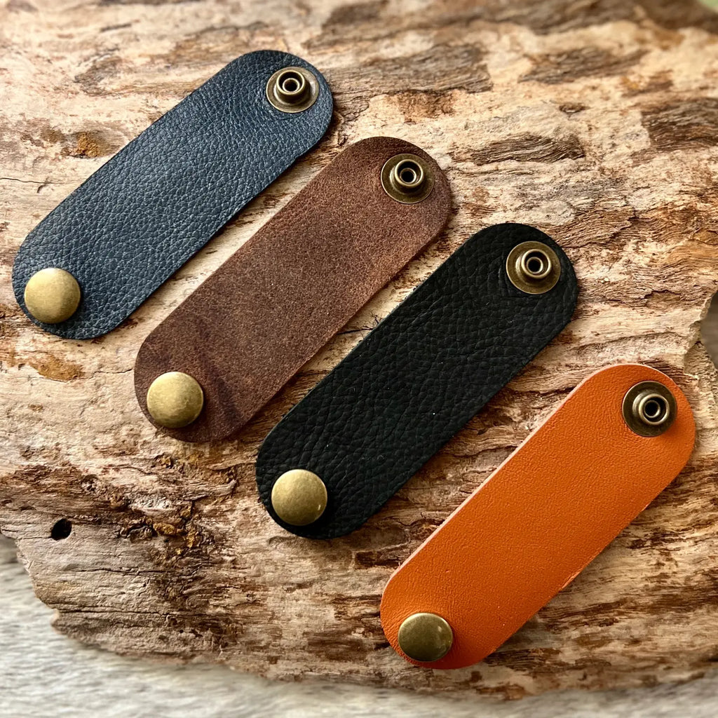Simple Leather Snap Bandana Slide