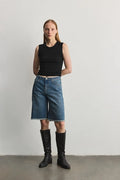 Julia Top Ribbed Tank Black