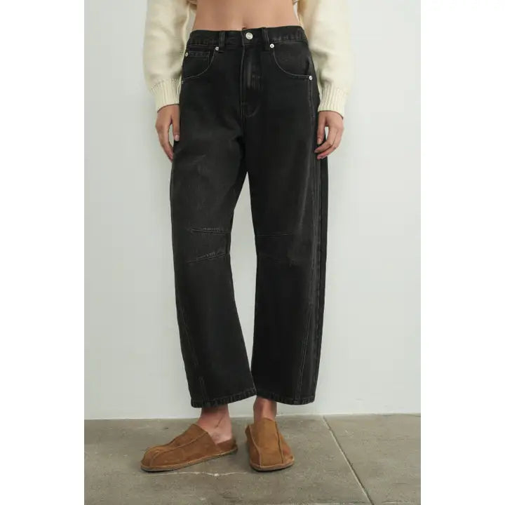 Crop Barrel Jeans Black