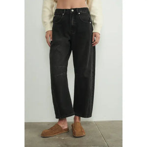 Crop Barrel Jeans Black