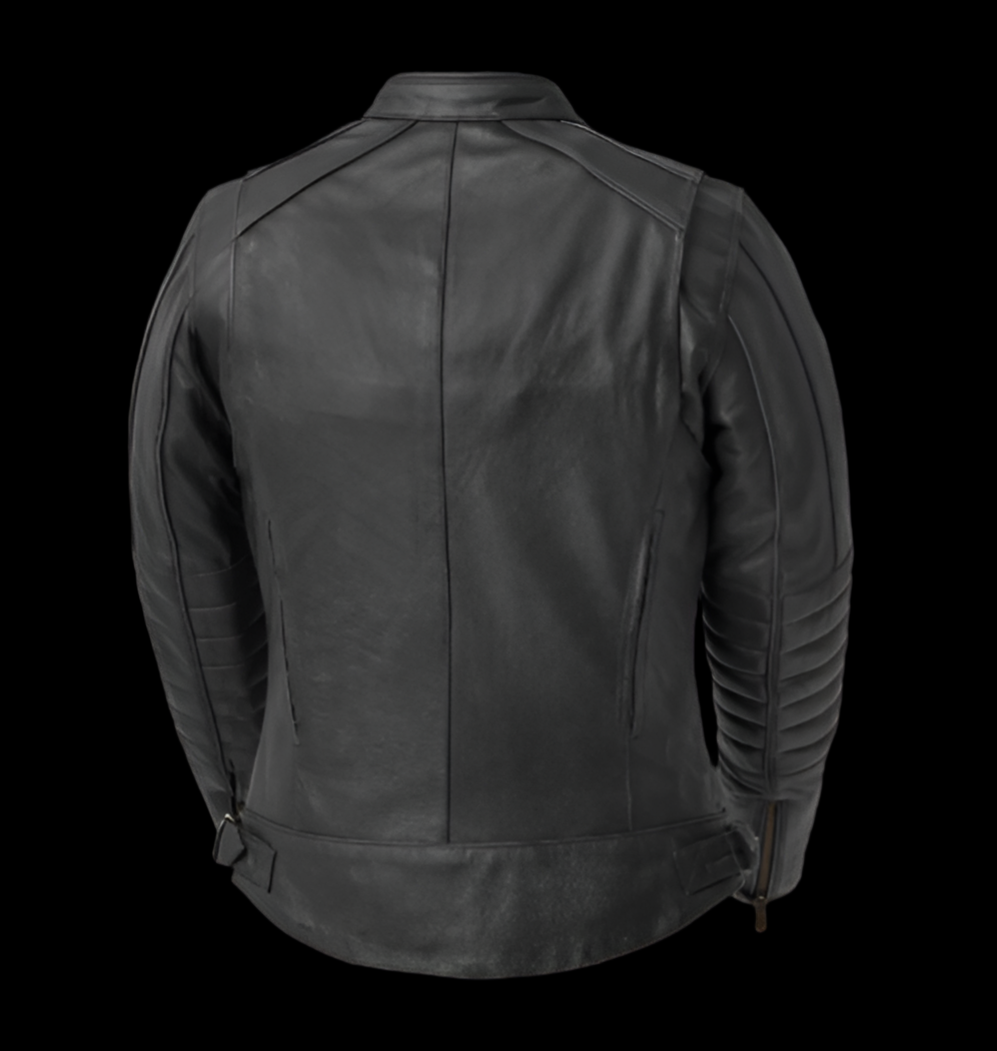 Tada Leather Motorcycle Jacket Black