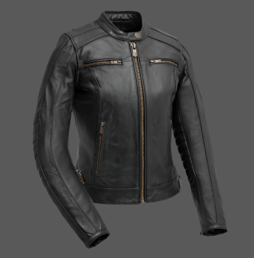 Tada Leather Motorcycle Jacket Black