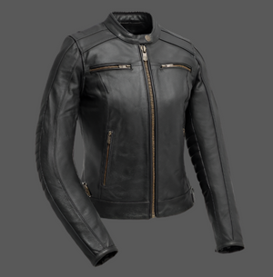 Tada Leather Motorcycle Jacket Black