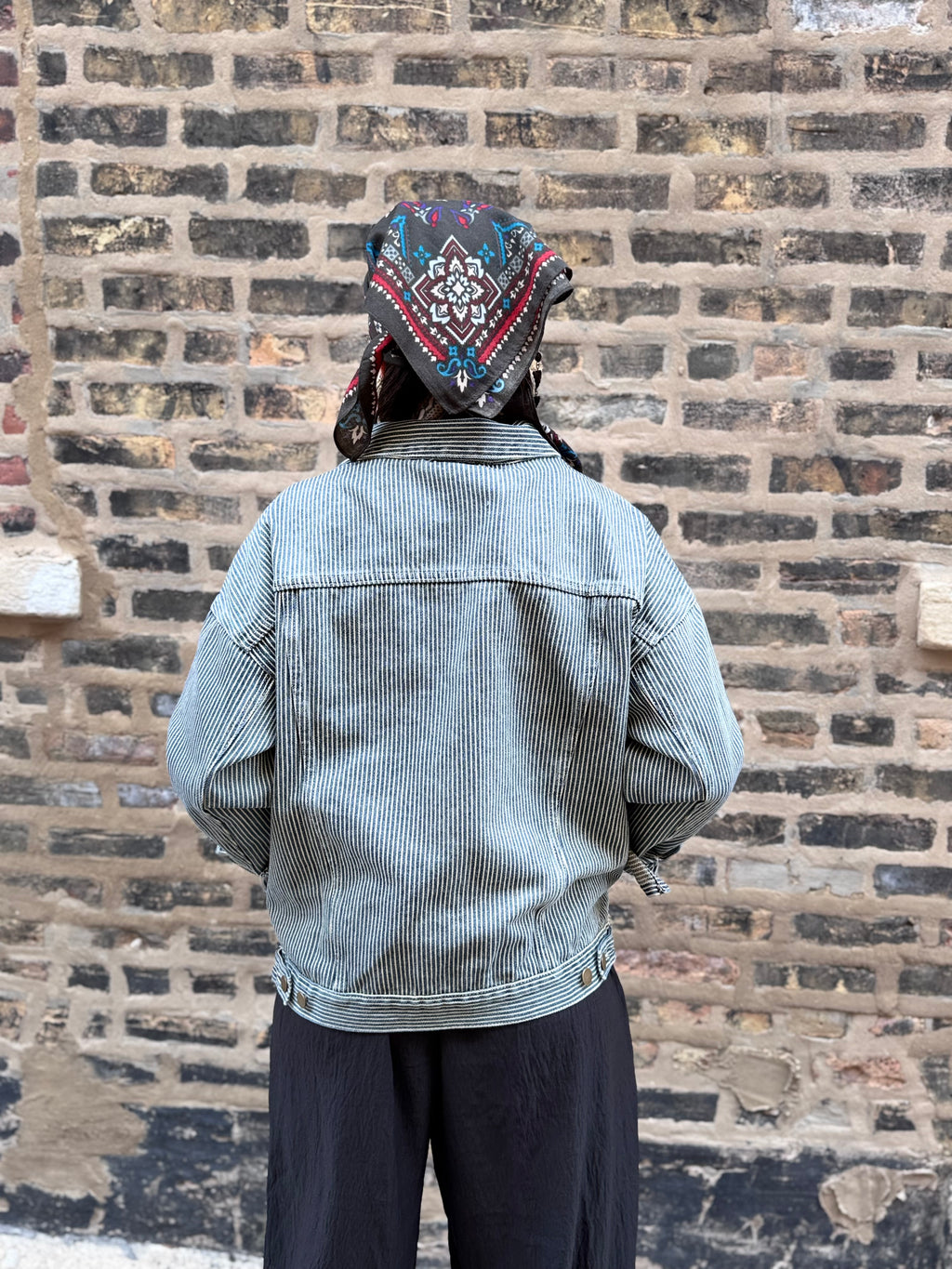 Hickory Stripe Denim Jacket