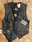 Vintage Harley Davidson Leather Vest Size S