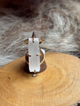 Selenite Gold Prong Ring