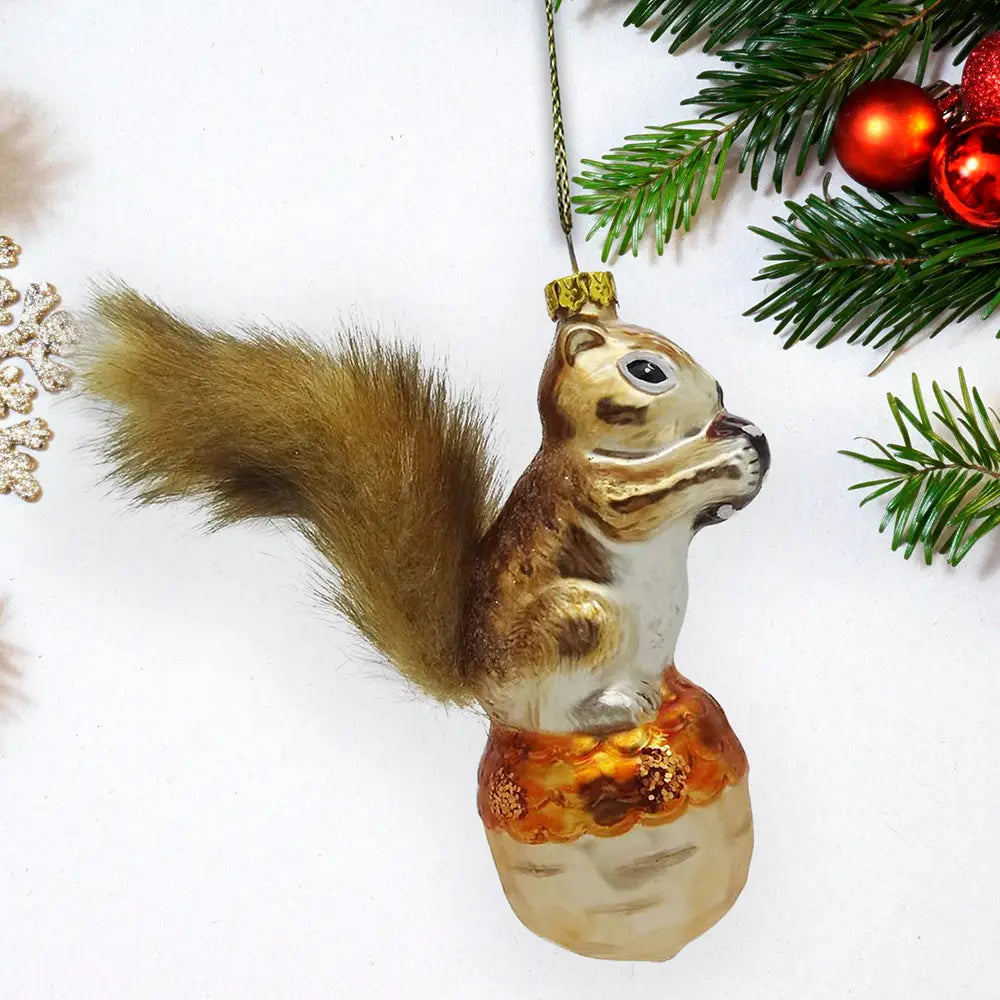 Glass Ornament Squirrel