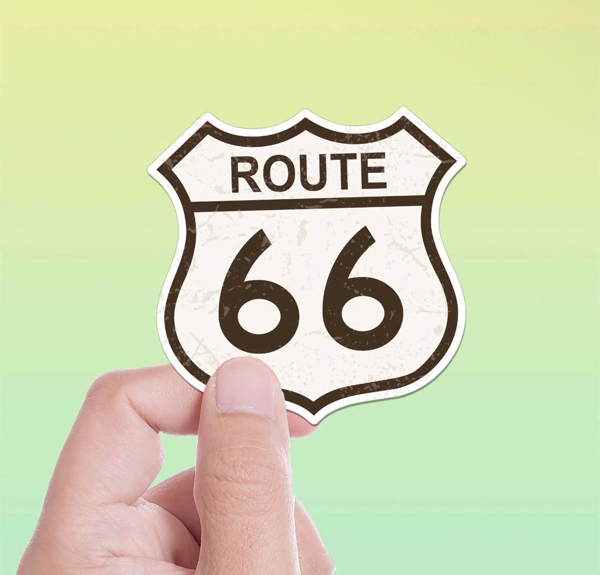 Sticker Route 66 White