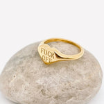 Fuck Off Heart Ring Gold