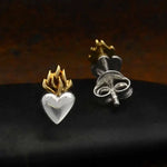Sacred Heart Post Earrings