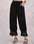 Lace Bottom Bloomers Black