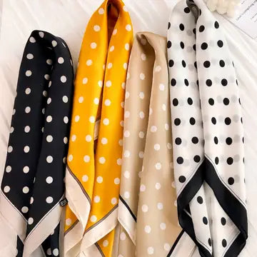 Satin Polka Dot Mustard