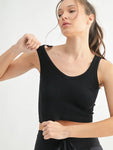 Ribbed Seamless Cropped Cami Tank Top