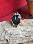 Vintage Hologram Heart Stone Ring Size 8.75