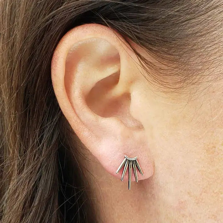 Starburst Sterling Post Earrings