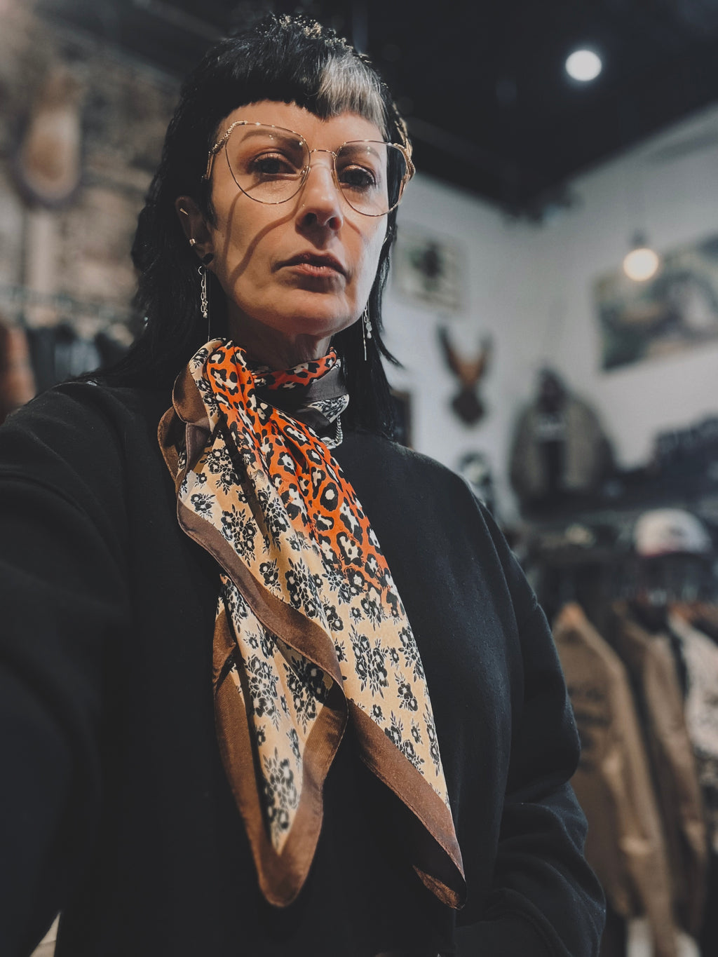 Leopard and Floral Bandana