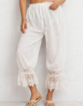 Lace Bottom Bloomers White