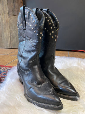 Vintage Harley Studded Cowboy Boots Size 6.5
