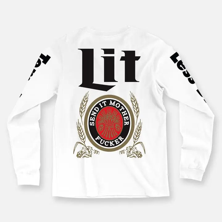 Miller Lite Long Sleeve Tee White