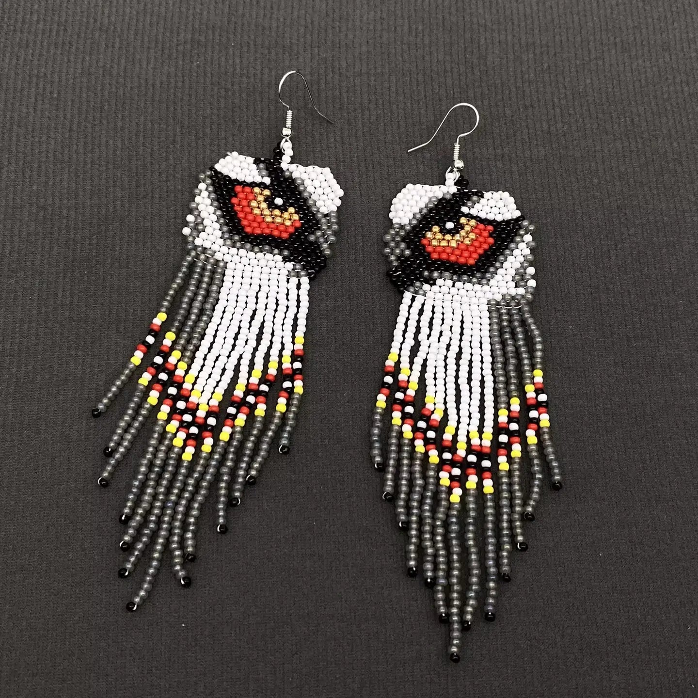 Beaded Eagle Earrings