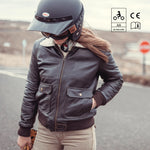 Aviator Moto Leather Jacket Chocolate