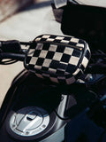 Checkered Handlebar Bag Black / White