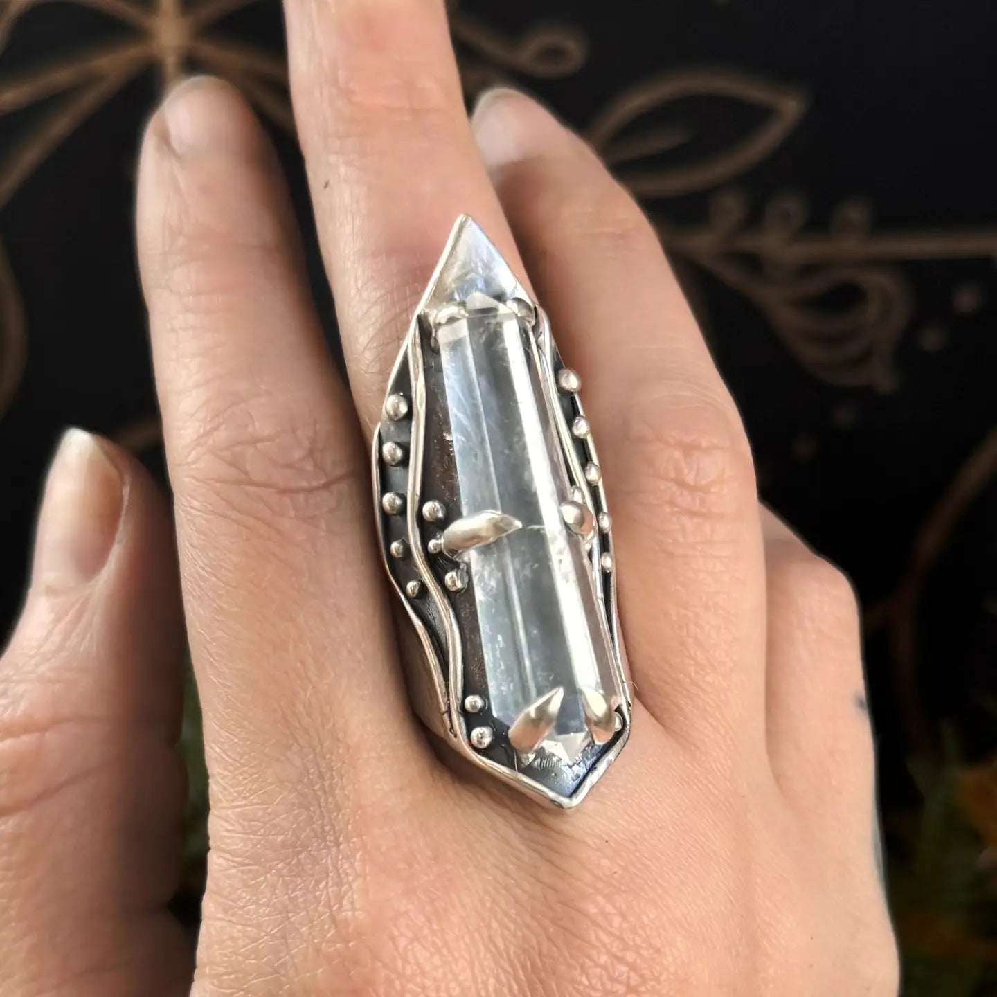 Guinevere Quartz Amplifier Ring