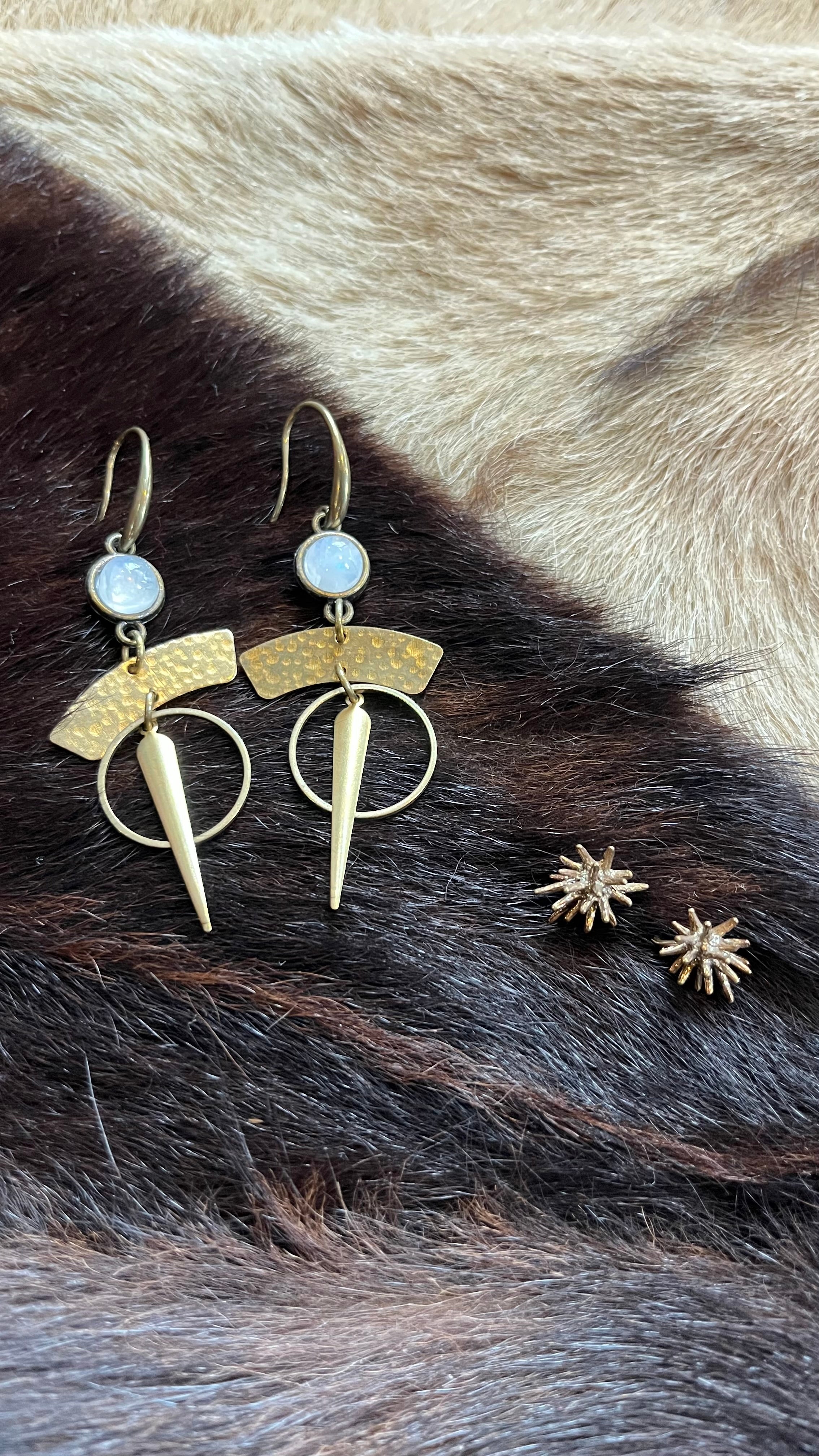 Spikey Brads Stud Earrings