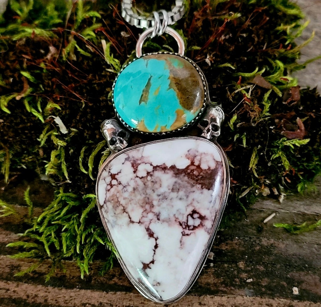 Turquoise and Wild Horse Necklace