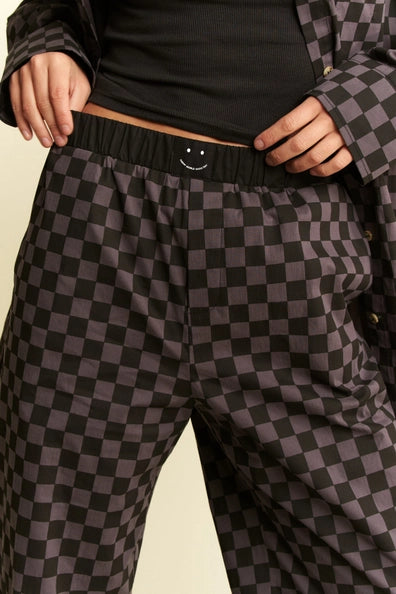 Checkered Pant - Black and Grey