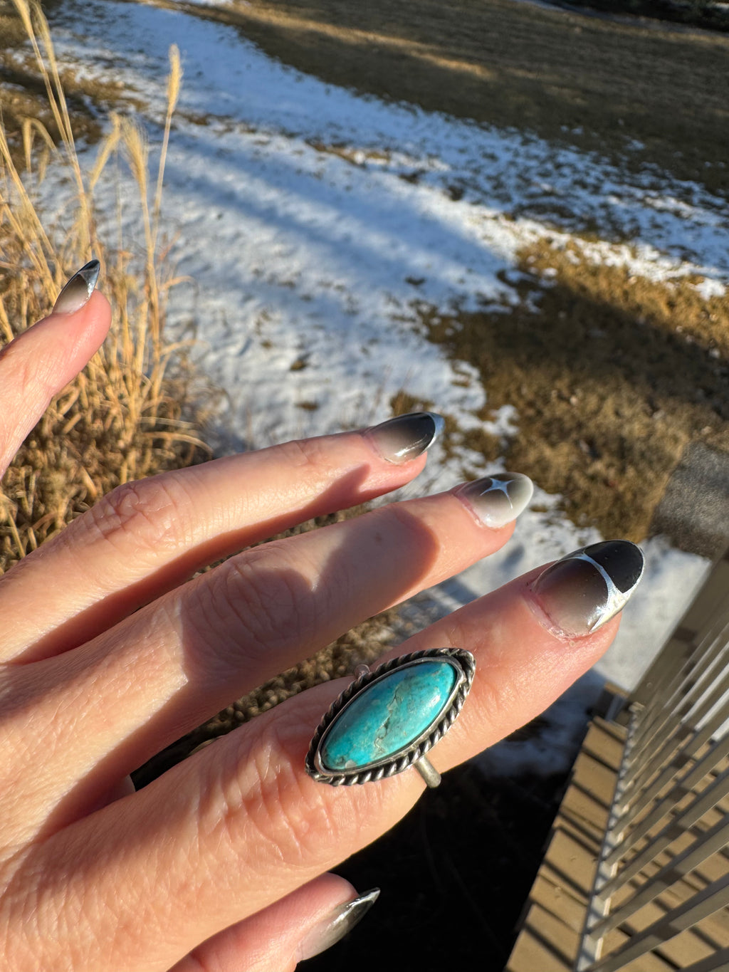 Vintage Turquoise Ring Size 4.25