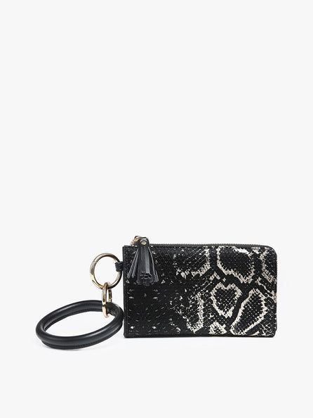 Liv Snake Bangle Wristlet Black/Gold