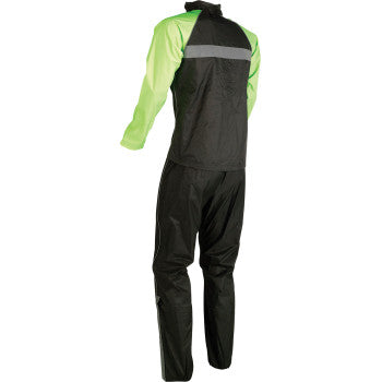 Women's 2 Piece Rain suit Black/HiVis