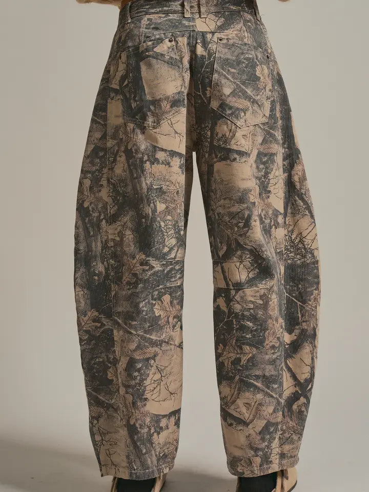 Camo Print Balloon Pants