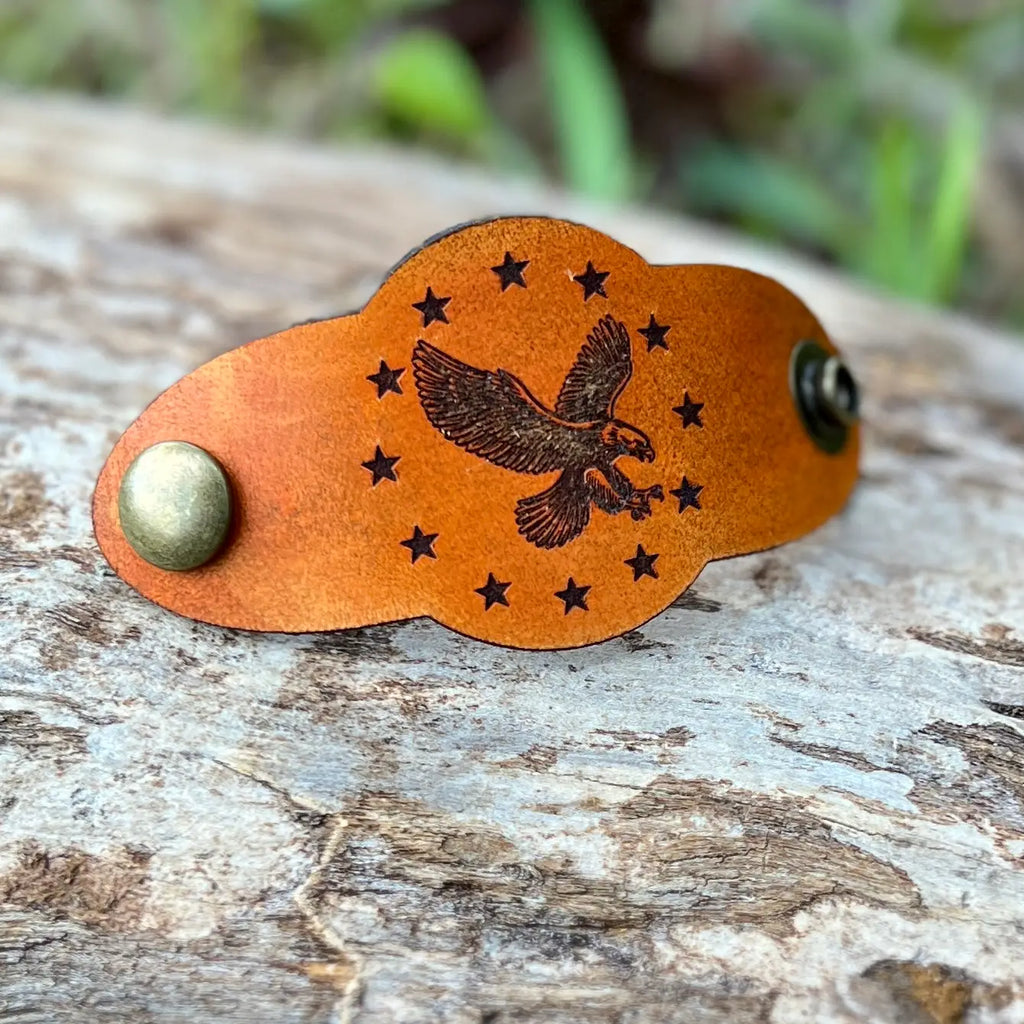 Leather Snap Bandana Slide Eagle