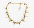 Spike Paperclip Necklace Gold