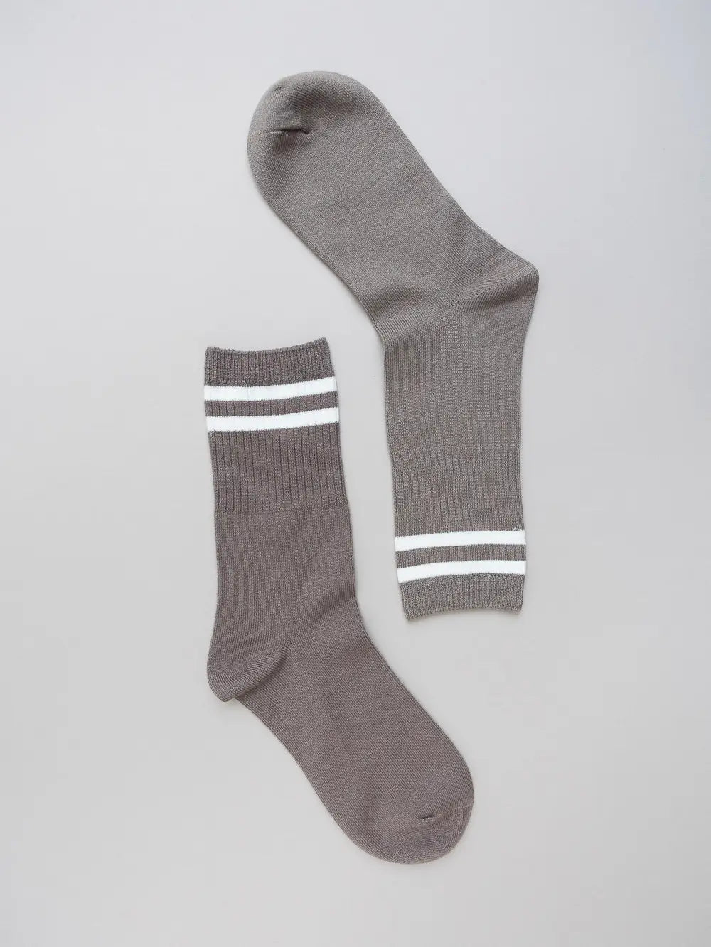 Retro Stripe Cashmere Socks Grey