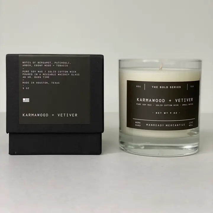 The Bold Series Soy Candle | Karmawood + Vetiver