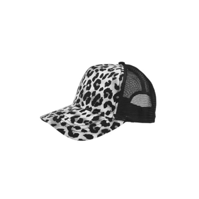 Trucker Hat Leopard Silver