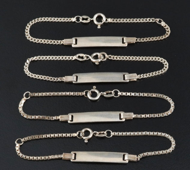 Vintage Italian Tiny Sterling ID Bracelet