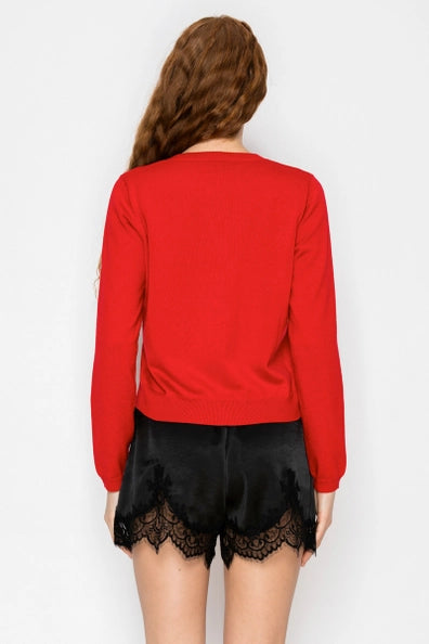 Satin Lace Trim Lounge Shorts Black