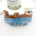 Bathing Otter Hair Claw Clip