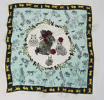 Floral Rabbit Print Scarf Mint