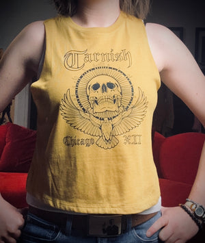 St Columbanus Crop Tee Mustard