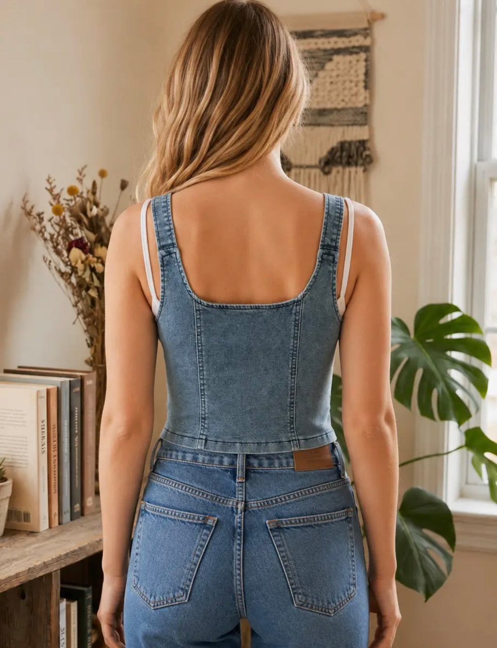 Denim Corset Top