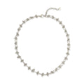 Triple Ring Chain Necklace Silver