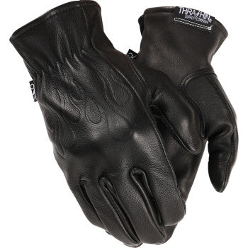 Roper Flame Motorcycle Glove Black