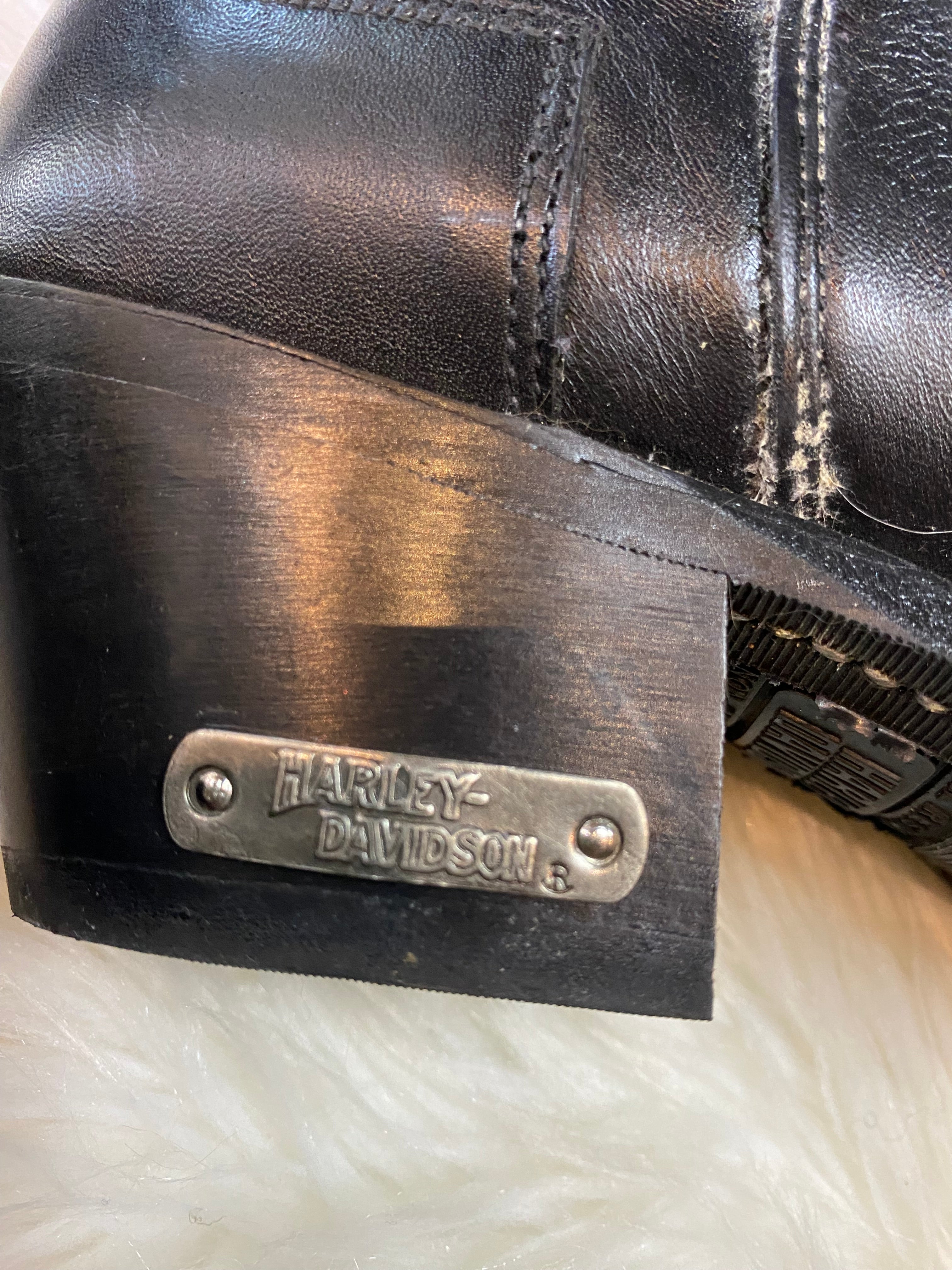 Vintage Harley Studded Cowboy Boots Size 6.5