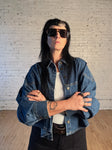 Balloon Shoulder Denim Shirt