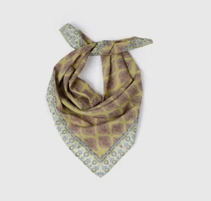 Ornate Cotton Bandana Lime